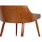 Armen Living Lily Mid-Century Dining Chair in Walnut Finish and Gray Faux Leather LCLLSIWAGRAY - alternate 5